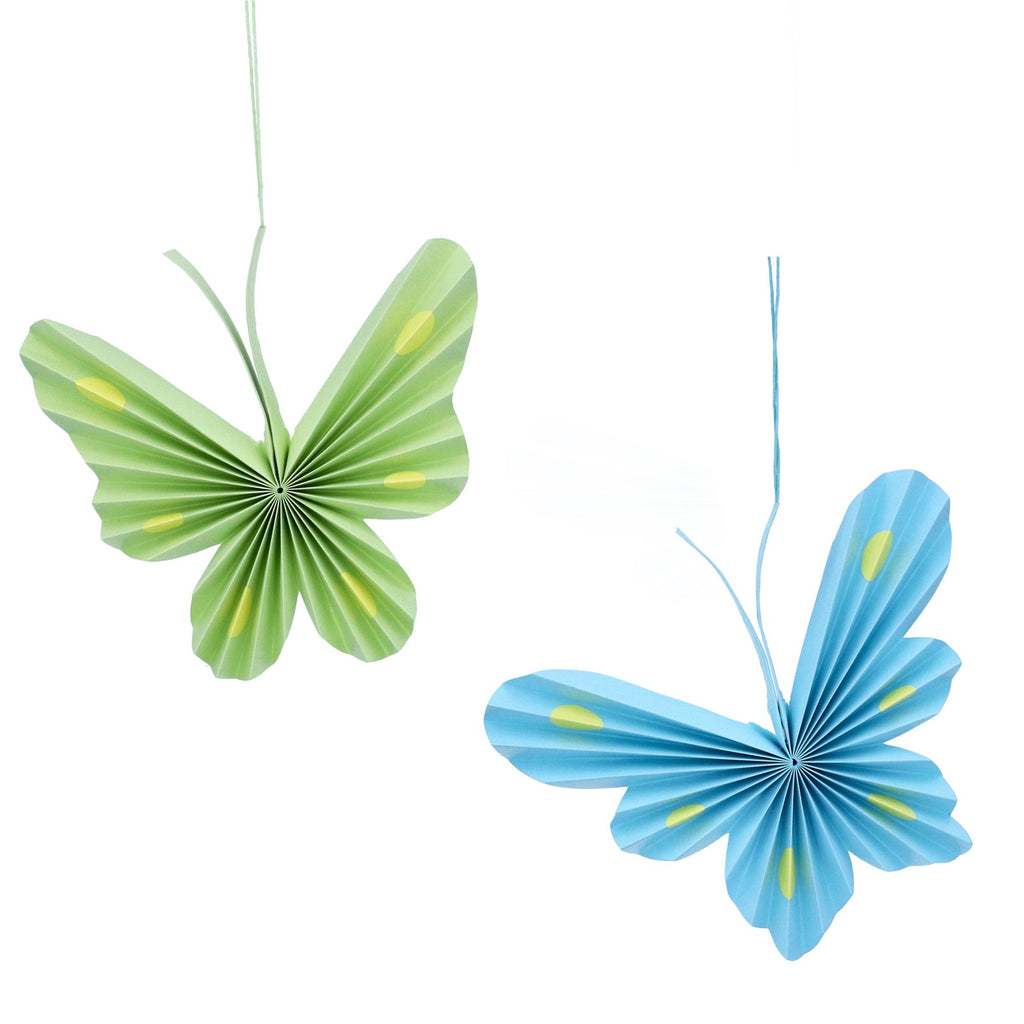 Honeycomb large butterfly decoration - Blue or Green - Daisy Park