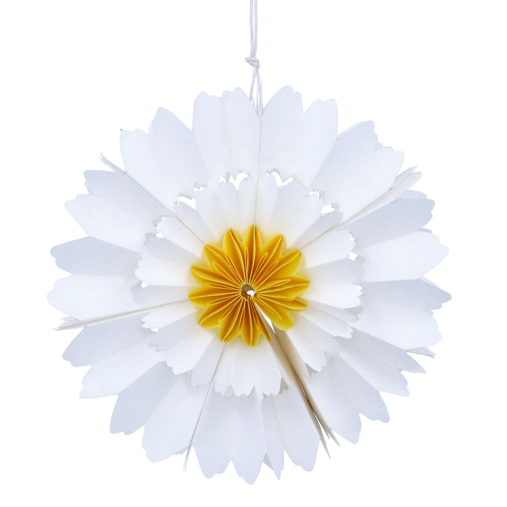 White multi petal medium paper flower decoration - Daisy Park