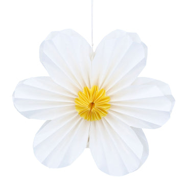 White six petal large paper flower decoration - Daisy Park