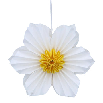 White six petal medium paper flower decoration - Daisy Park