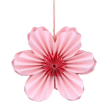 Pale pink six petal medium paper flower decoration - Daisy Park