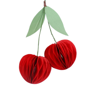 Honeycomb paper cherries decoration - Daisy Park