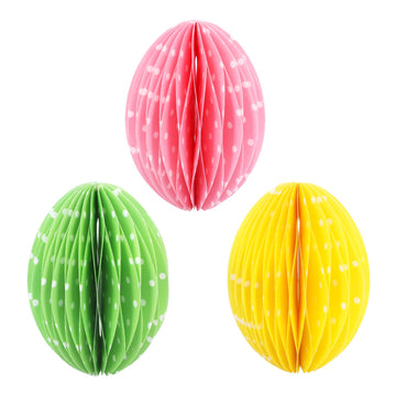 Pastel Polka dot Honeycomb large paper egg decoration - Daisy Park
