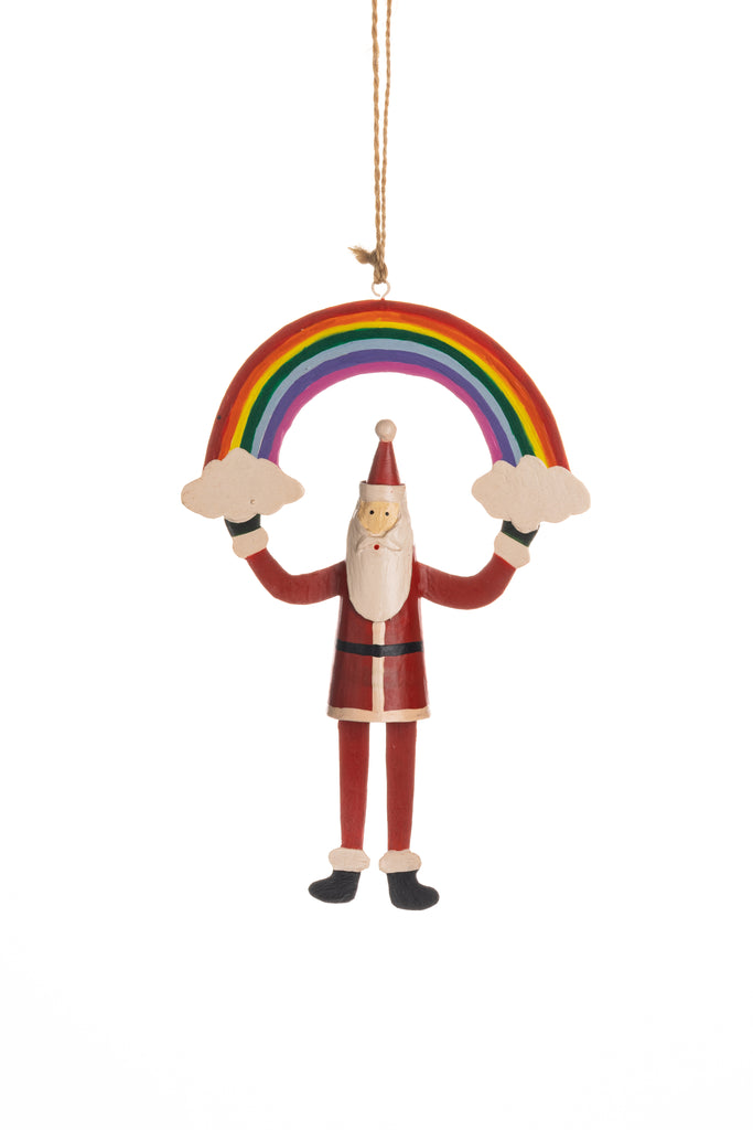Rainbow Santa decoration - Daisy Park
