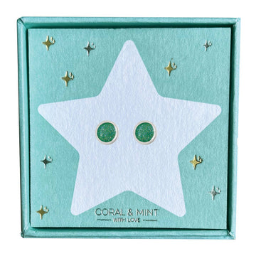 Christmas Edition - Emerald Sparkle Studs - Daisy Park