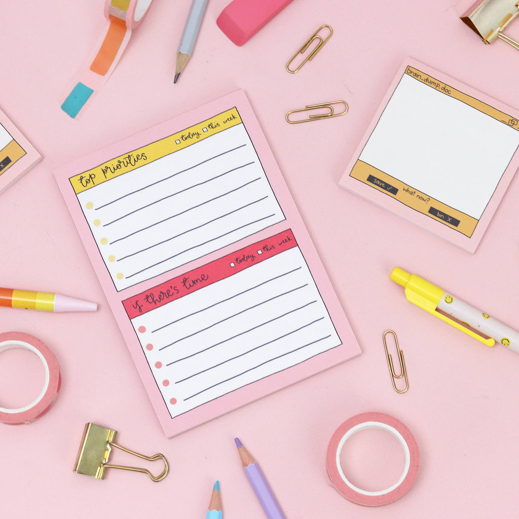 A6 notepad - top priorities - Daisy Park