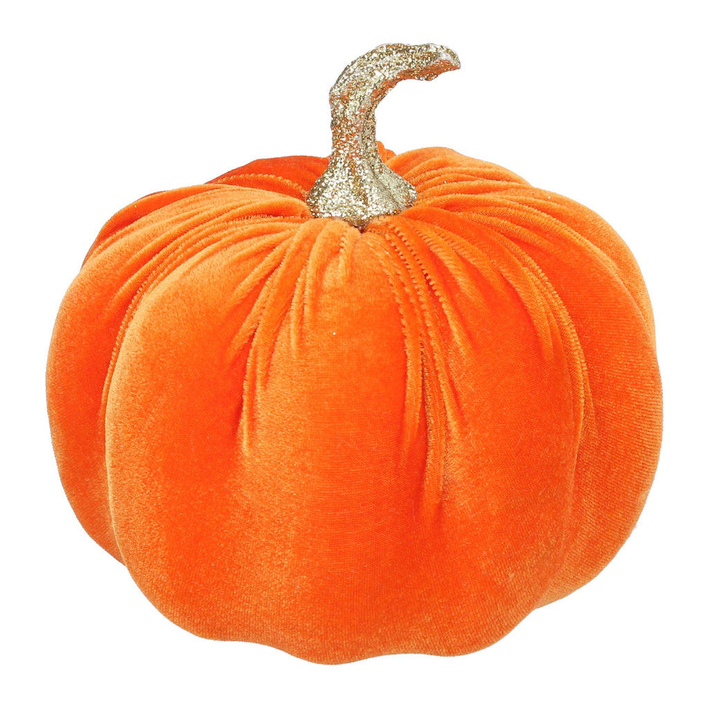 Orange plush pumpkin ornament - Daisy Park