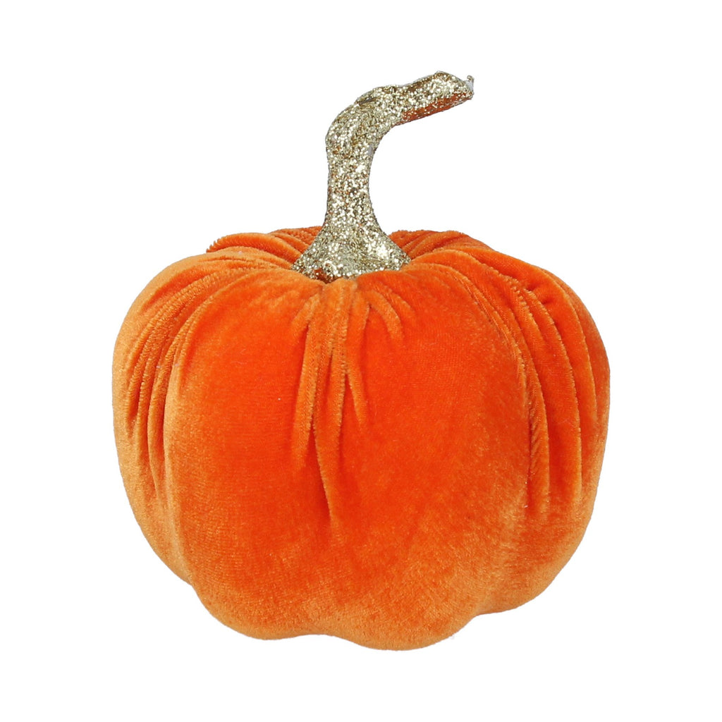 Orange flock pumpkin ornament - Daisy Park