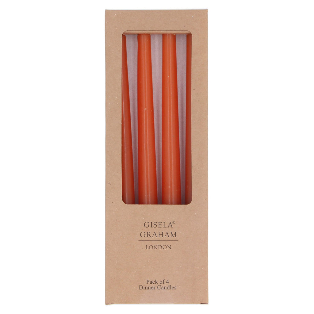 Orange box of 4 taper candles - Daisy Park