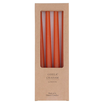 Orange box of 4 taper candles - Daisy Park