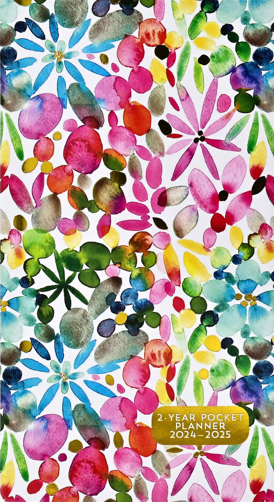 2024 - 2025 Watercolour 2 year pocket diary - Daisy Park