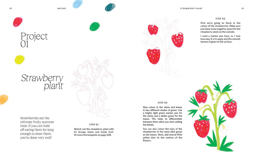 15 minute art drawing book - Daisy Park