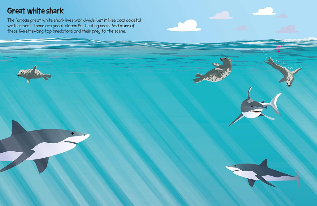 555 Sticker fun Sharks book - Daisy Park