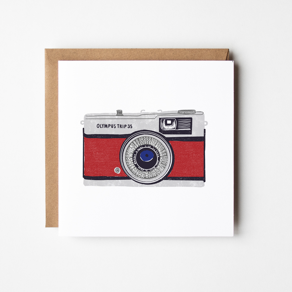 Camera - blank greetings card - Daisy Park