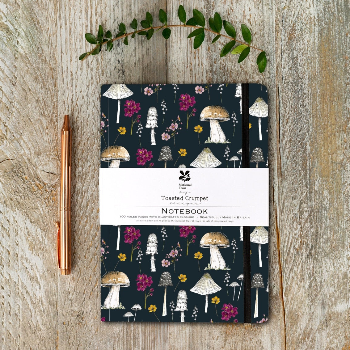 Enchanted Woodlands (Noir) A5 Lined Notebook