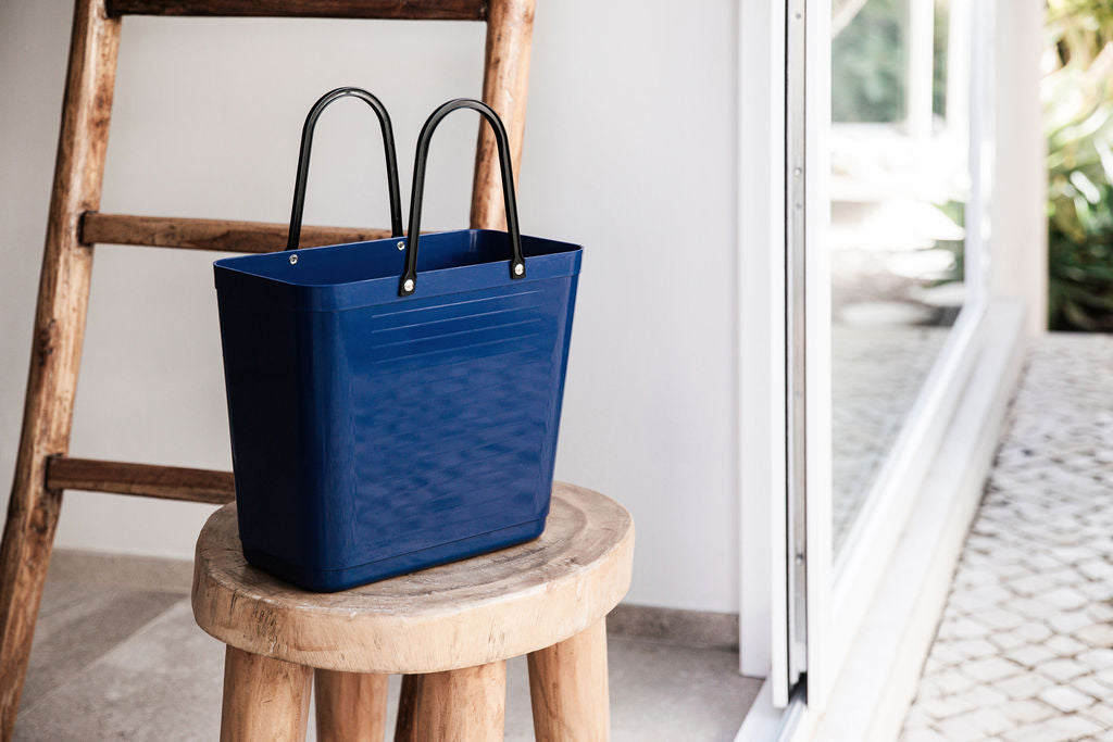 Tall Navy Blue Hinza bag - Daisy Park