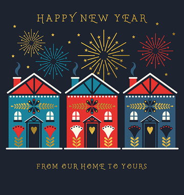 Happy New year Nordic card - Daisy Park