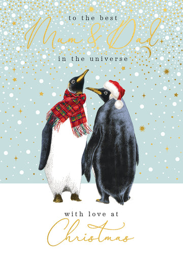 Mum and Dad penguins Christmas Card - Daisy Park