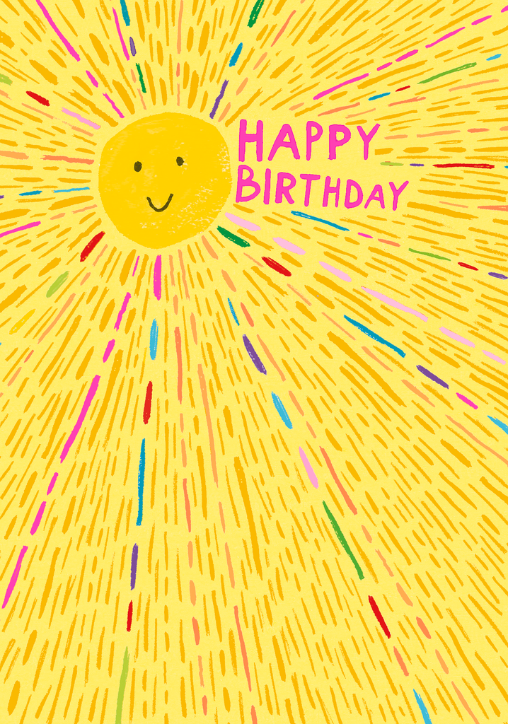 Sunbeams Happy Birthday card - Daisy Park