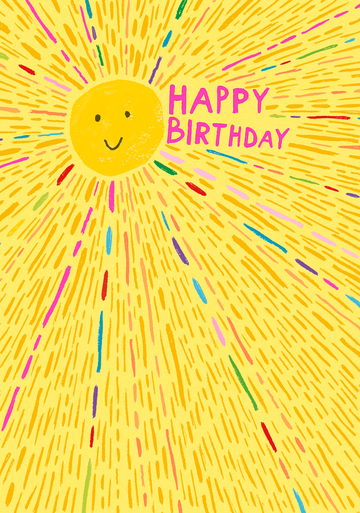 Sunbeams Happy Birthday card - Daisy Park