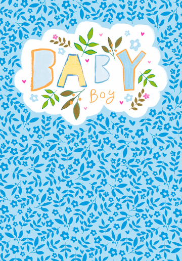 Baby Boy card - Daisy Park
