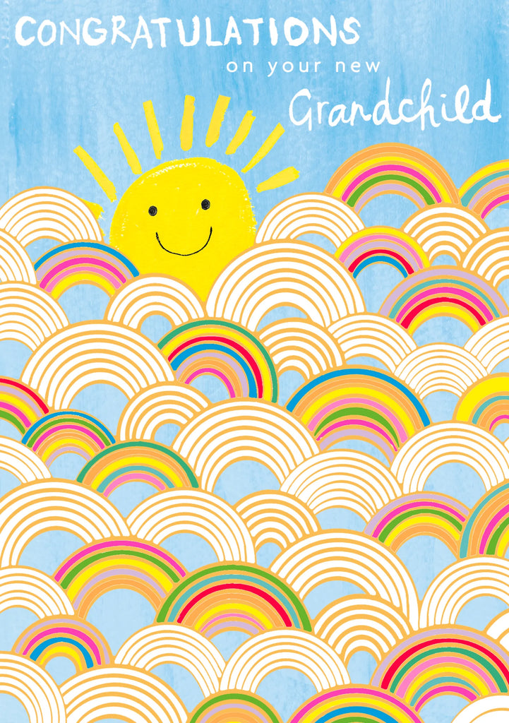 New Grandchild Sun rainbow card - Daisy Park