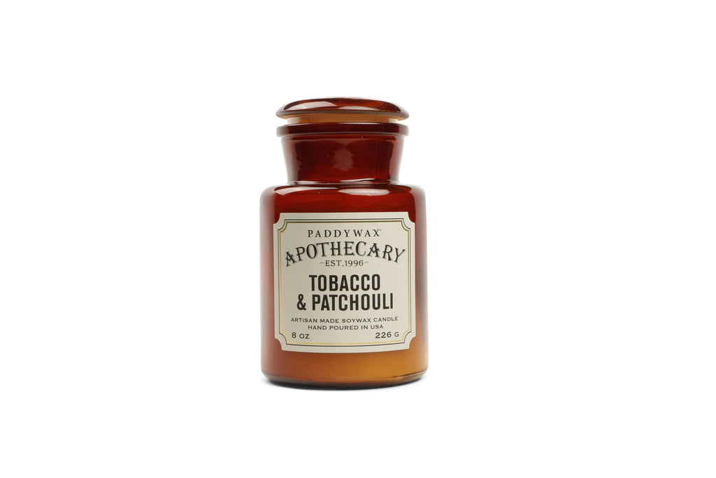 Apothecary glass jar candle - Tobacco & Patchouli - Daisy Park