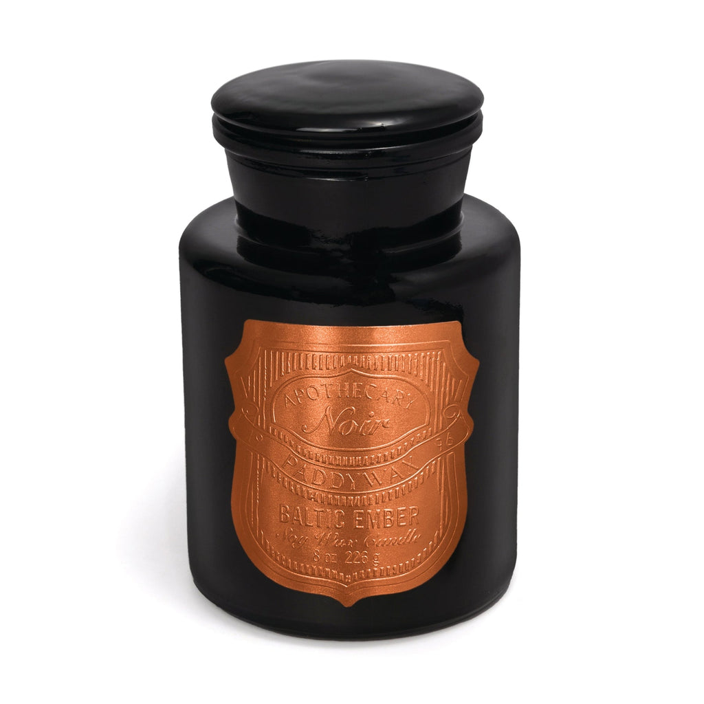 Apothecary Noir glass jar candle - Baltic Ember - Daisy Park
