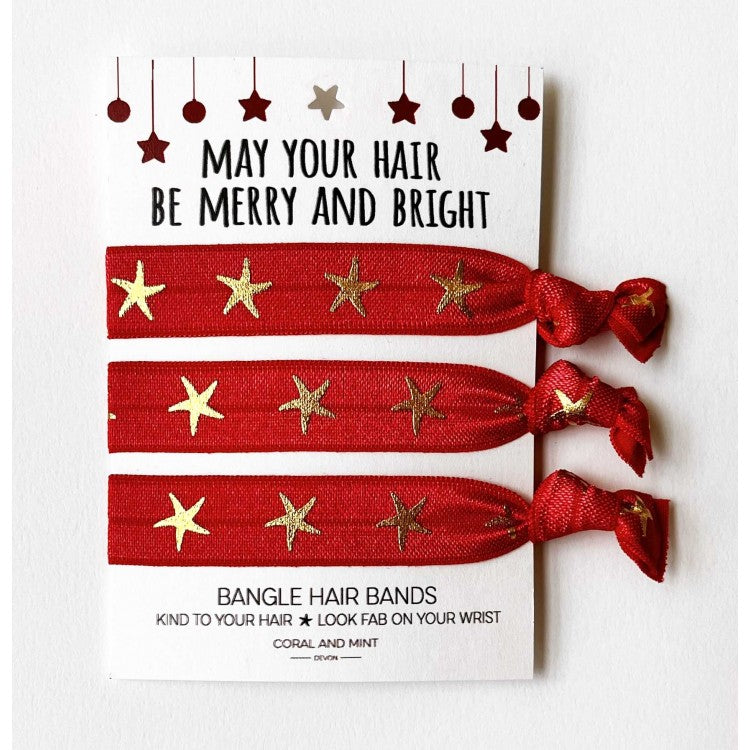 Christmas hair bangle band - red - Daisy Park