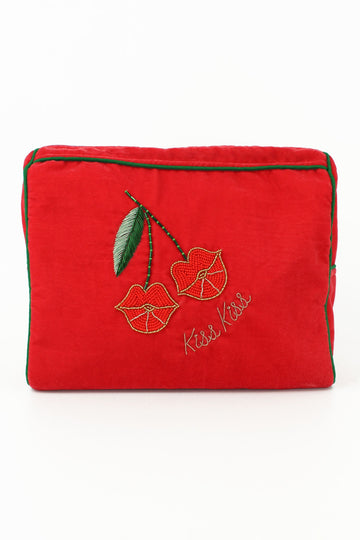 Cherry Kiss Kiss wash bag - Daisy Park