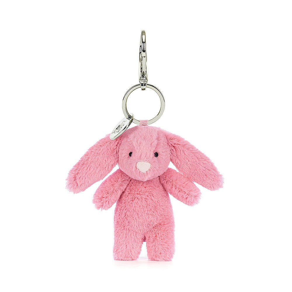 Jellycat Bashful Bunny pink bag charm - Daisy Park