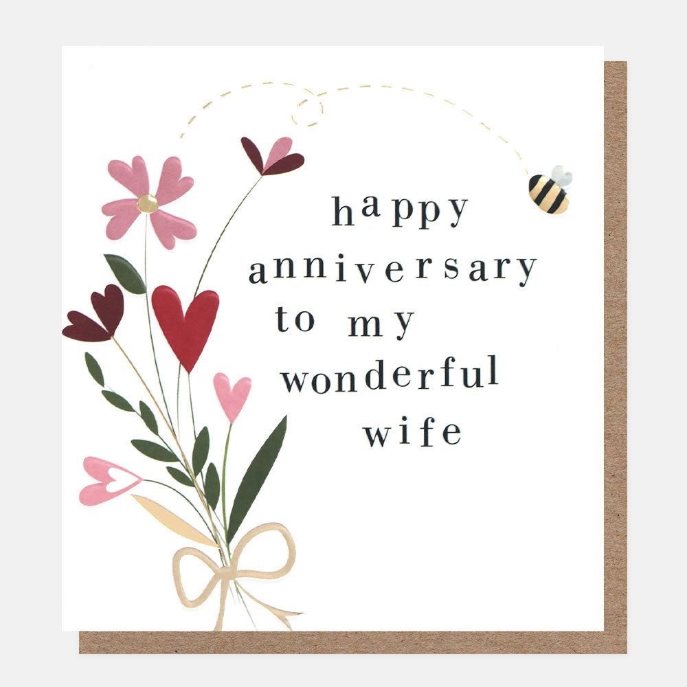 Happy anniversary to my wonderful Wife birds card - Daisy Park