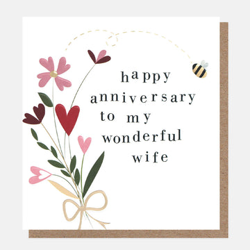 Happy anniversary to my wonderful Wife birds card - Daisy Park