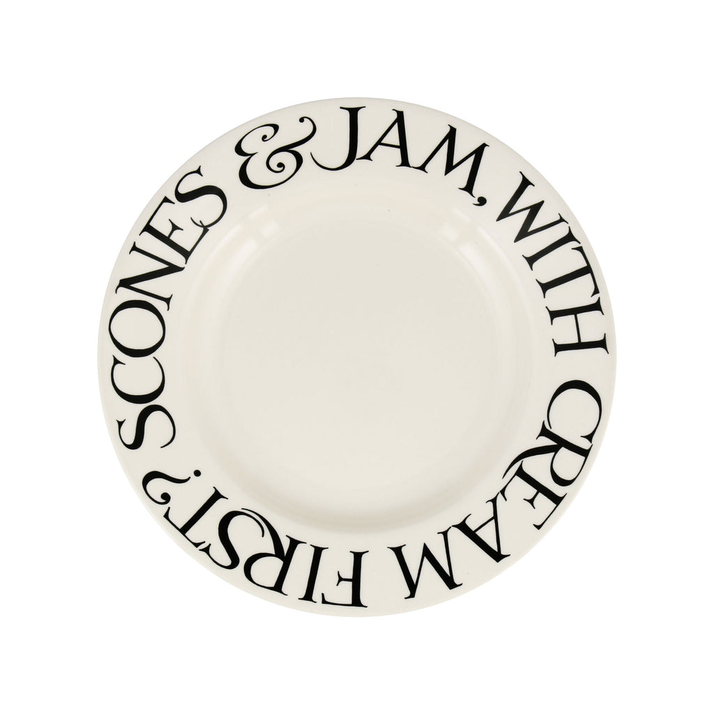 Emma Bridgewater Black Toast Scones & Jam 8.5" Plate - Daisy Park