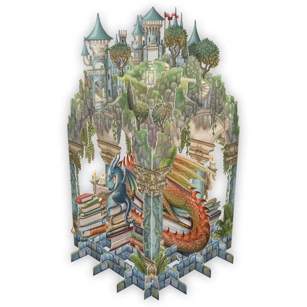 Book Hoarder 3D pop up greeting card - Daisy Park