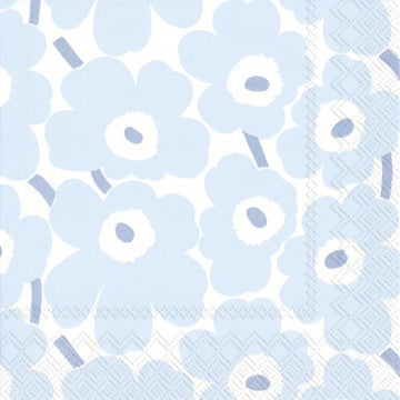 Unikko Light blue cocktail Napkins - Daisy Park