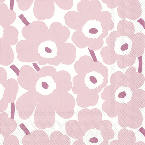 Unikko Light rose cocktail Napkins - Daisy Park