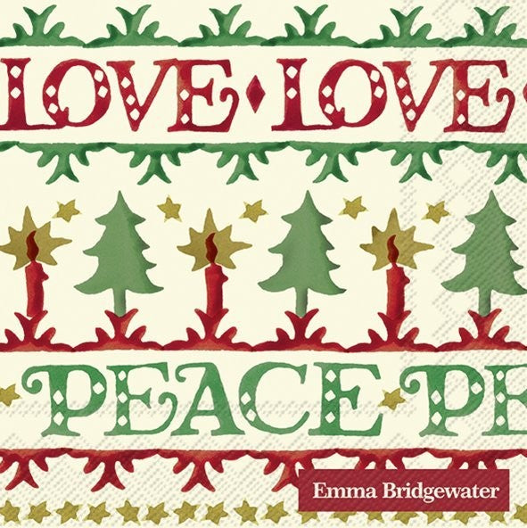 Emma Bridgewater Christmas Joy cocktail napkins - Daisy Park