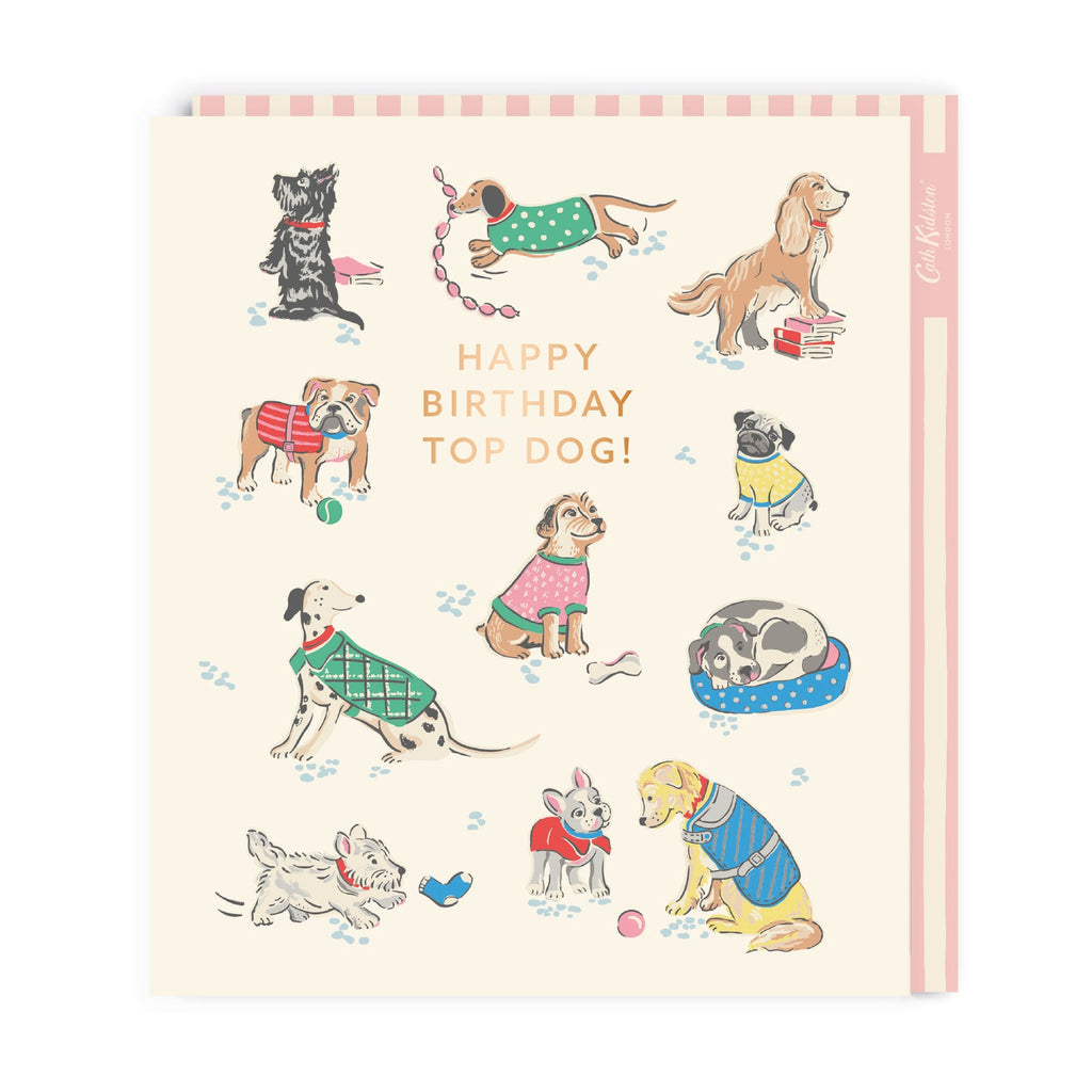 Cath Kidston Top Dog large birthday card - Daisy Park