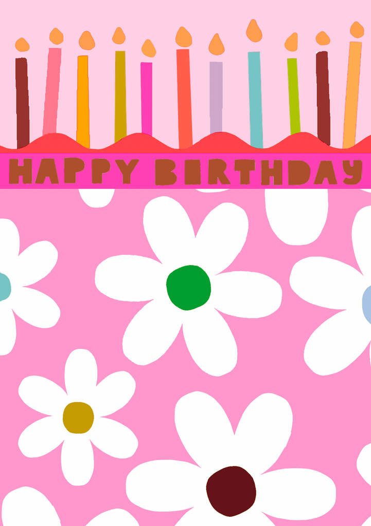 Happy birthday daisies birthday card - Daisy Park