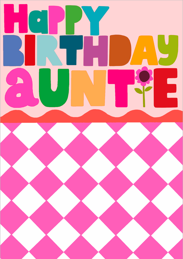 Happy Birthday Auntie card - Daisy Park