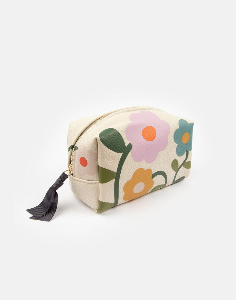 Multi floral cube cosmetic bag - Daisy Park