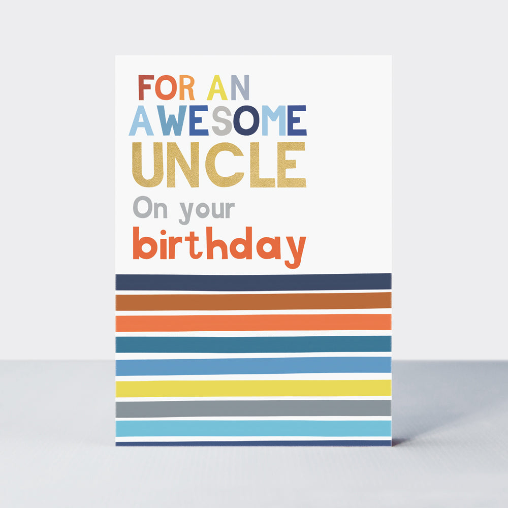 Awesome Uncle birthday card - Daisy Park