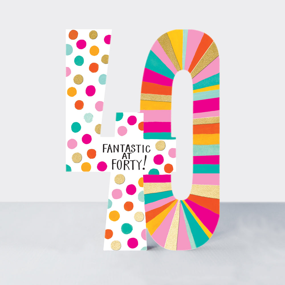 Age 40 cookie cutter card - Daisy Park