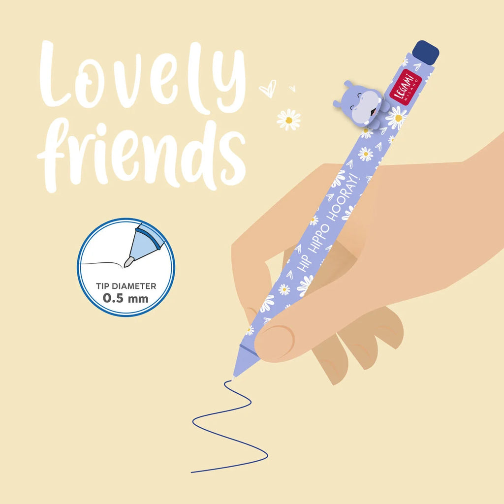 Lovely friends gel pen - Hippo - Daisy Park