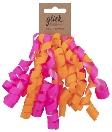 Curl swirl neon pink and orange ribbon - Daisy Park