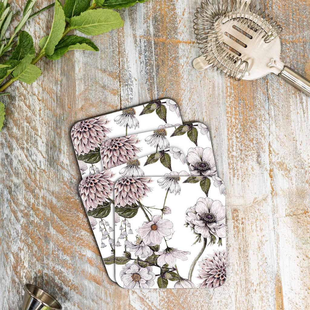 Toasted Crumpet The Blanc collection Set of 4 Coasters - Daisy Park