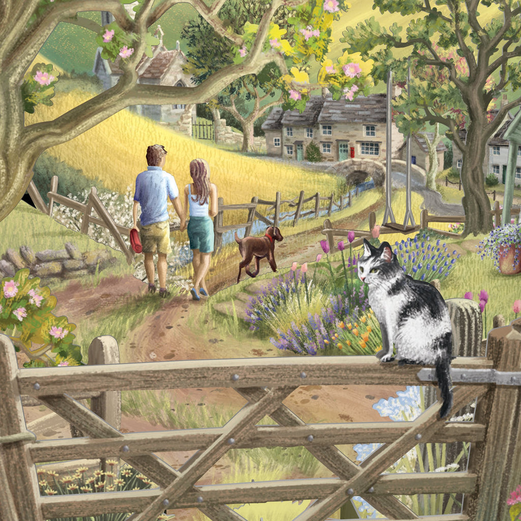 Countryside 3D pop up greeting card - Daisy Park