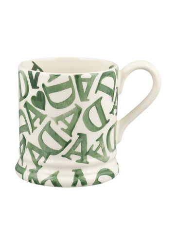 Emma Bridgewater D.A.D green 1/2pt mug - Daisy Park