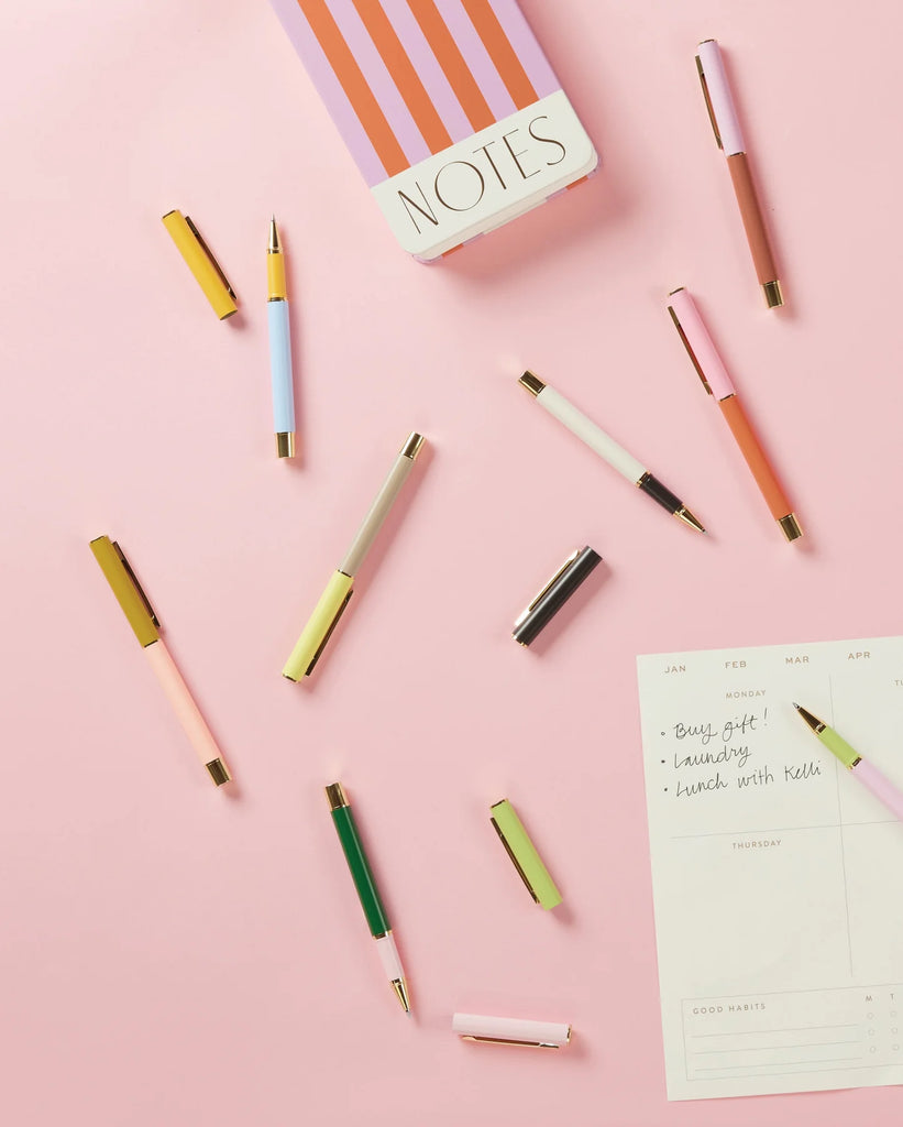 Colour block pens - White and taupe set of 2 - Daisy Park